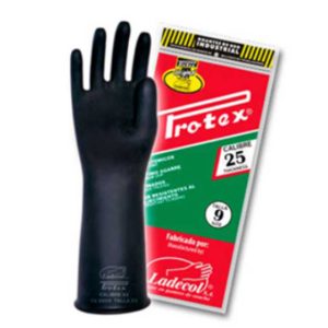 GUANTES LATEX DE 12” CALIBRE 25 – PROTEX